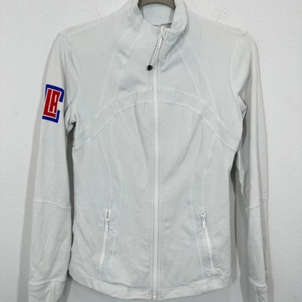 Lululemon LA Clippers Athletic Jacket Zip Up White Women's Size 8 Basketball NBA